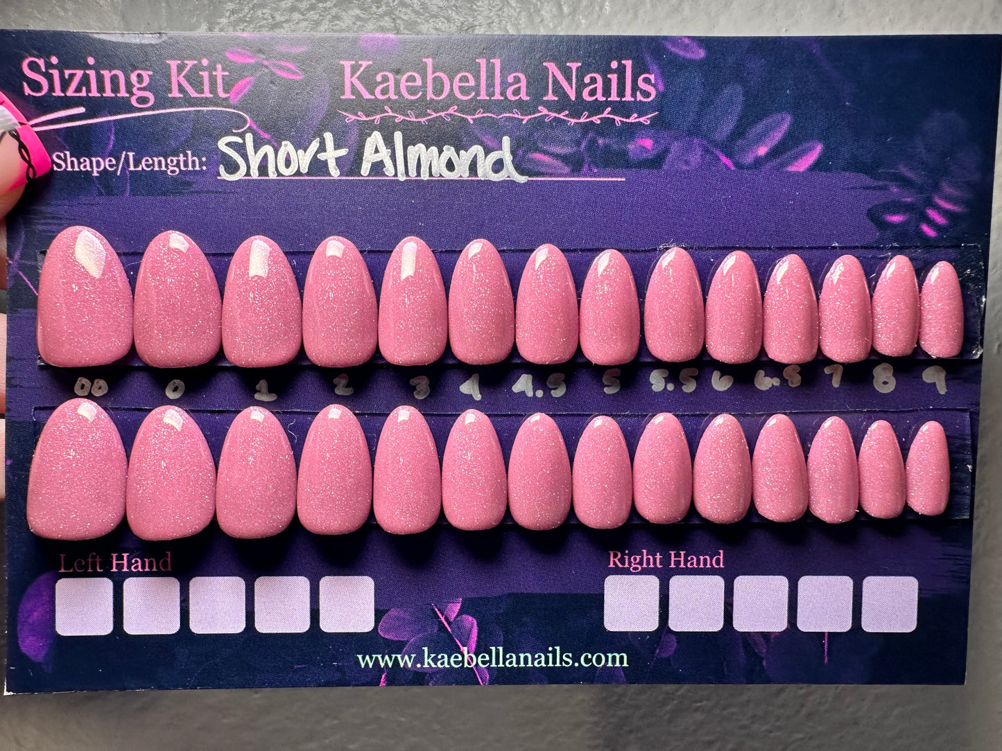 Solid Color Sizing kit in Short Almond